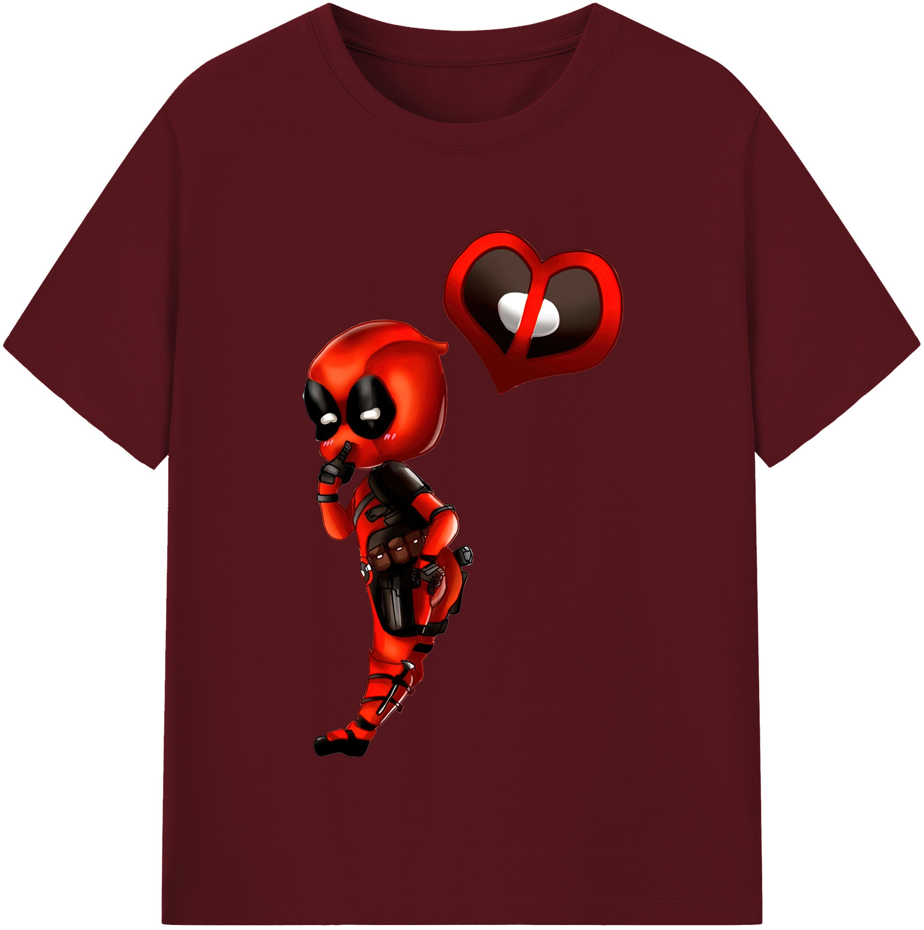 （画像用） Deadpool デッドプール 綿100％半袖Tシャツ（フロントプリント）